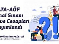 ATA-AÖF final sınavı soru ve cevapları yayımlandı