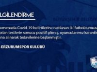 BB Erzurumspor’da iki futbolcunun korona virüs testi pozitif çıktı