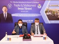 Yakutiye işçilerinin toplu sözleşme mutluluğu