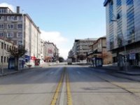 Erzurum caddeleri boş ve sessiz kaldı