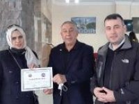 Ünsal’dan Pusula Gazetesine teşekkür belgesi