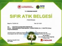 YAKUTİYE BELEDİYESİ’NE “SIFIR ATIK BELGESİ” VERİLDİ.