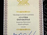 Atatürk Üniversitesi Araştırma Üniversitesi seçildi