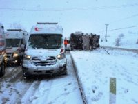 Erzurum Otobüsü kaza yaptı..1 ölü
