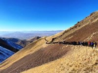 Palandöken'in karlı zirvesinde dinmeyen Cumhuriyet coşkusu