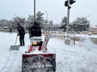 Erzurum’da kar yağışı etkili oldu