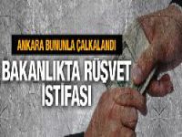 Bakanlıkta rüşvet skandalı istifası!