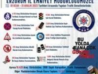 Erzurum’da bir yılda 70 bin 301 sürücüye ceza kesildi