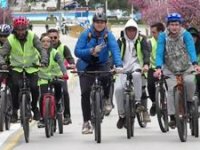 Erzurum'da bisiklet turu etkinliğine yoğun ilgi