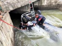 Erzurum’da otomobil su kanalına uçtu: 2 ölü, 1 yaralı