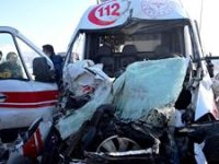 Erzurum'da ambulanslarında karıştığı trafik kazası: 9 yaralı