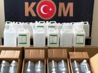 Erzurum'da 350 litre sahte etil alkol ele geçirildi