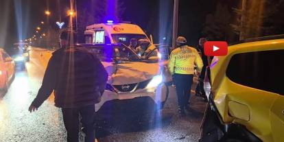Erzurum’da 4 araç birbirine girdi! Zincirleme kazada 1 yaralı