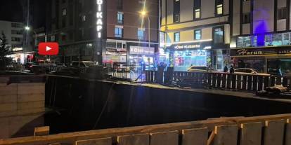 Erzurum’da sağanak dehşeti! İnşaat alanı çöktü, ana cadde trafiğe kapatıldı