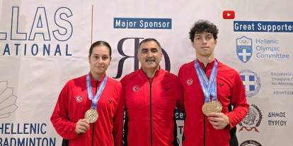 Erzincanlı badmintonculardan Yunanistan’da 2 altın madalya!