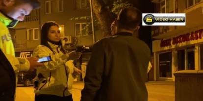 Polisin alkollü sürücüyle imtihanı kamerada