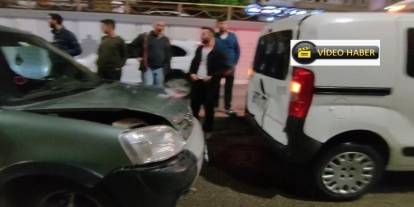 Köprülü kavşakta zincirleme trafik kazası