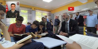 Şehidin hatırası ve adı kütüphanede yaşatılacak