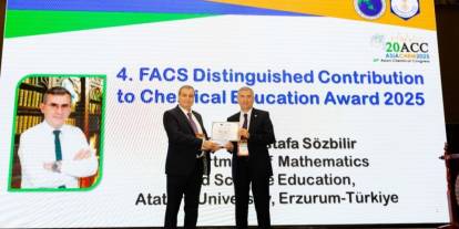 Prof. Dr. Sözbilir’e uluslararası kimya eğitim ödülü