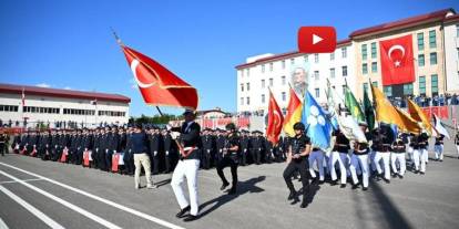 Polis adaylarının mezuniyet coşkusu