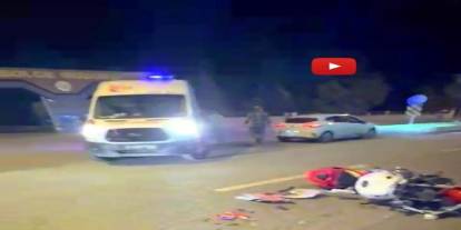 Motosiklet ile otomobil kafa kafaya çarpıştı