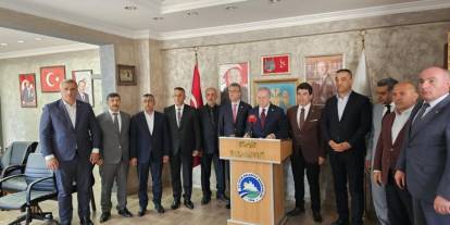 MHP heyeti, İspir'de heyelan bölgesinde