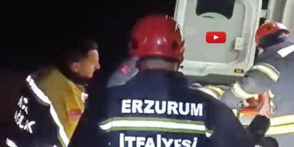 Erzurum'da otomobil şarampole uçtu: 1 yaralı