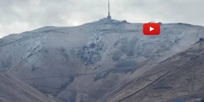 Palandöken bir kez daha beyaza büründü