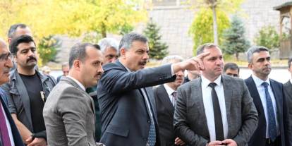 İspir’deki heyelan bölgesine kaya tahkimatı yapılıyor