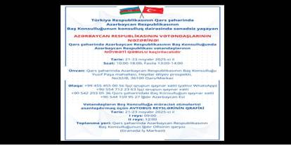 Kars'ta Azerbaycan vatandaşlarının kabulü gerçekleştirilecek