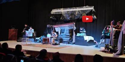 Aşkale'de tiyatro keyfi: "Mavi Kolye" oyunu sahnelendi