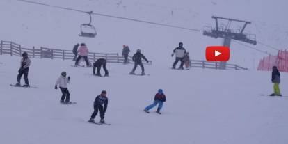 Palandöken'de kar, kış ve kayak keyfi