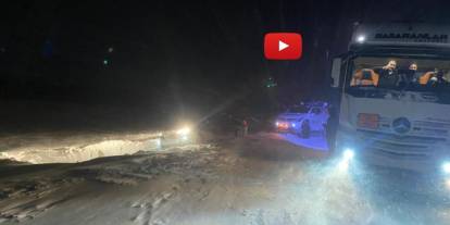 Mahsur kalan sürücüler Off-road ekiplerince kurtarıldı