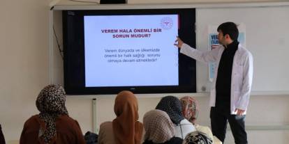 Halk Eğitim Merkezi kursiyerlerine verem eğitimi