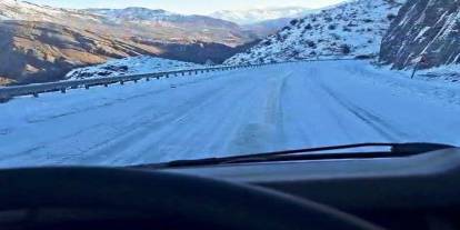 Çoruh vadisi buz pistine döndü