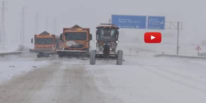 Karayolları ekipleri karla mücadele için seferber oldu