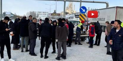 Aşkale Belediyesi'nden yolda kalan sürücülere sıcak ikram