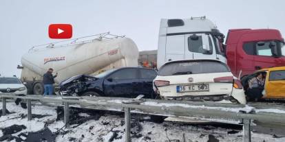 Erzurum'da zincirleme kazada can pazarı yaşandı: 8 ağır yaralı