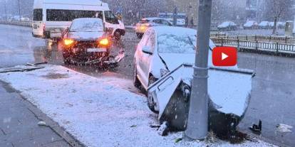 Yağış kazayı beraberinde getirdi