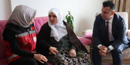 Erzurum’da şehit annesine anlamlı bayram hediyesi