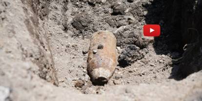 Erzurum'da kanalizasyon hattı kazısında mühimmat paniği