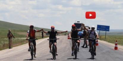 "Terörsüz Türkiye" için 20 km pedal çevirdiler
