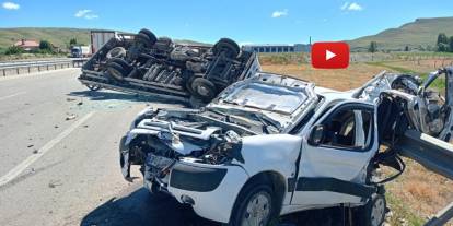 Aşkale'de feci trafik kazası: 1'i ağır 2 yaralı
