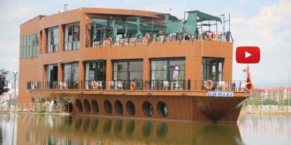 Erzurumlular deniz özlemini Gemi Kafe'de gideriyor
